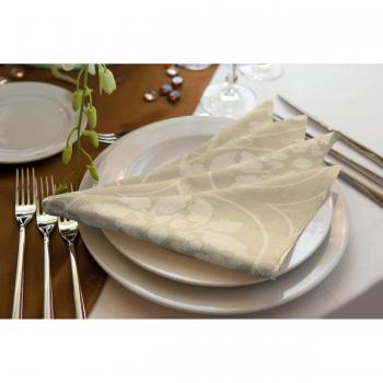 Adam Bio Baumwollserviette Romantic Puligny Light, 30 x 30 cm, 4er Set