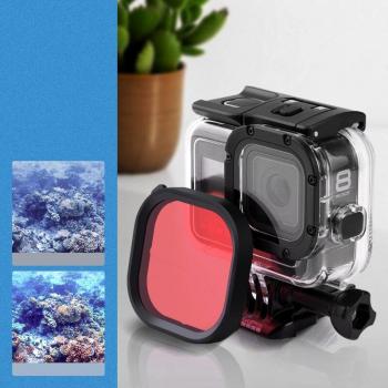 Filtre rouge pour GoPro HERO 8 dans boîtier Super Suit