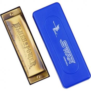 10‑Hole C‑Key Mouth Organ, 20 Tones, Swan SW1020H-5 – Portable Harmonica Set