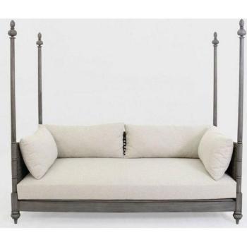 Casa Padrino Traum-Schlafsofa Grau/Creme – Luxuriöses Wohnzimmersofa