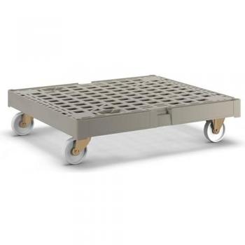 Plateau roulant XL gris – 810 × 720 mm – 500 kg
