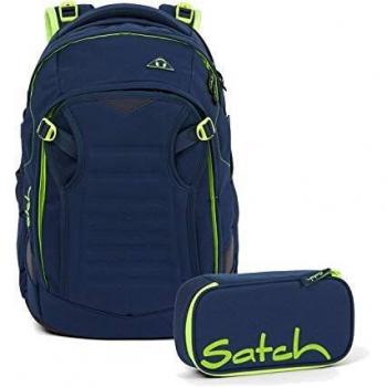 Satch Match Toxic Yellow Rucksack-Set für Schulen – 2 Stück