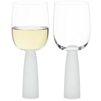 Antons Studio Frosted Oslo Wine Glasses – Set of 2