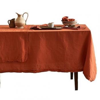 Nappe Terracota en Coton Bio et Chanvre Écologique