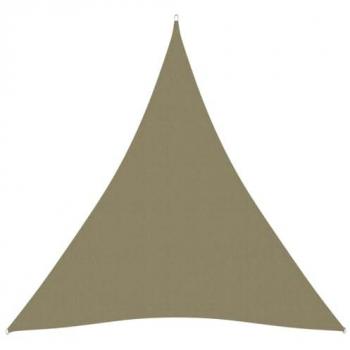 Tissu oxford parasol triangulaire 3 x 4 x 4 m beige