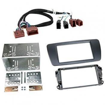 2-DIN Radioblende für Seat Ibiza ab 2014, galway-grau