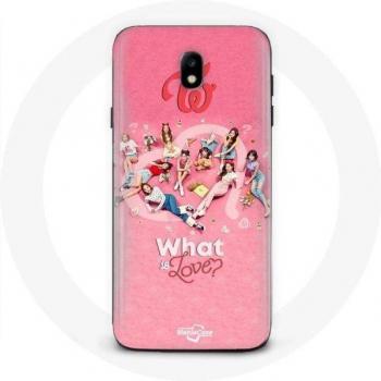 Case Samsung Galaxy J7 2017 TWICE Logo Rosso What Is Love Maniacase