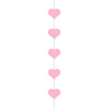 Ghirlanda festiva cuori rosa 3,5 m
