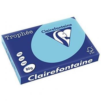 Papel A3 80 gr/m² Clairefontaine Trophée 500 hojas color azul