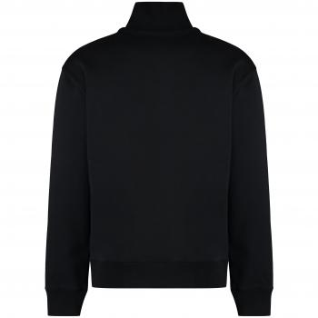 Maison Kitsuné, Fox Head Patch Zip Sweatshirt, Black male, Sizes: XL