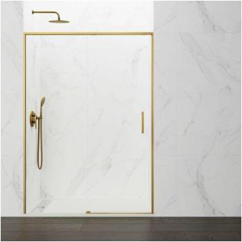 Paroi de douche fixe et coulissante GME Twenty Gold 175-180 cm