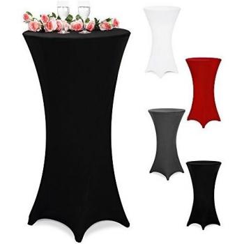 Black Round Table Cover for Cocktail Tables Ø70 cm