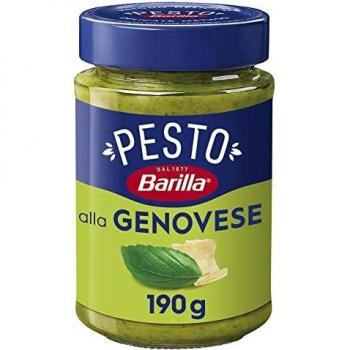 Barilla Pesto alla Genovese con Basilico Fresco Italiano e Parmigiano Reggiano DOP, Senza Glutine, Sugo