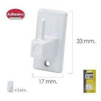 Cortina Gancho Visillo con adhesivo blanco – set de 2 ganchos