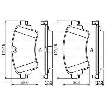BOSCH 0 986 494 833 pastiglie freno