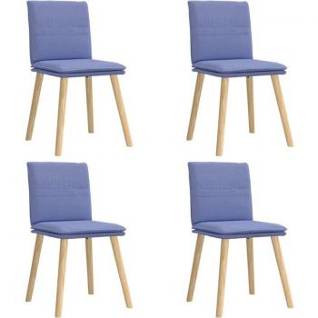 Sillas para Comedor – Estilo Jeans Azul, 4 piezas