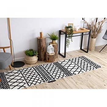 Passatoia bianca per soggiorno, cucina e corridoio 80x300 cm