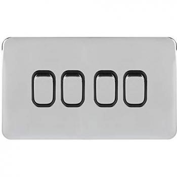 Schneider Lisse Screwless 4 Gang Switch
