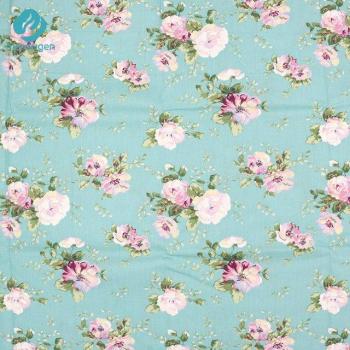 Tissu pour pare-chocs imprimé floral vert 100% coton