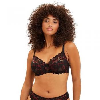 Poussière de velours noir – Soutien-gorge à armatures dentelées