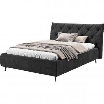 LEONIQUE Polsterbett Elloree (Leder) – 200 cm breit, Kopfteilhöhe 105 cm, 280 kg Belastbarkeit, 220 cm Überlänge