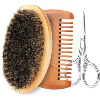 Conjunto de Cepillos y Tijeras para Barba