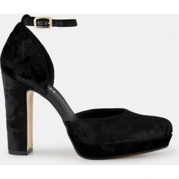 Zapatos de mujer Tizis Lodi en terciopelo con plataforma y tacón bloque