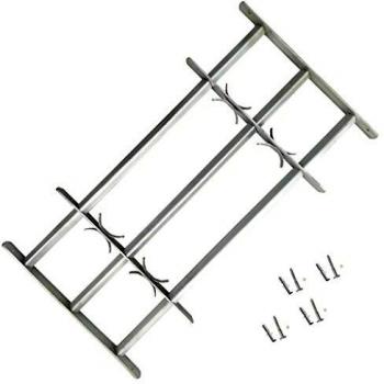 VidaXL Adjustable Security Grille for Windows with 3 Crossbars 1000-1500 mm