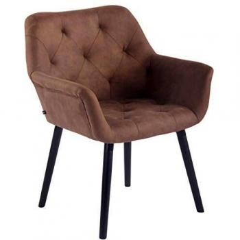 Siège Vintage Cassidy avec Cadre Noir et Dossier Taupe