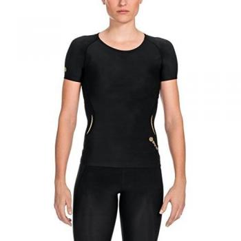 T-Shirt de Compression SKINS A400 Femme Manches Courtes Noir S