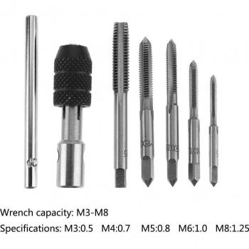 Juego Bricolaje: Llaves Tipo T + Brocas Métrica M3 a M8 – 6 Piezas