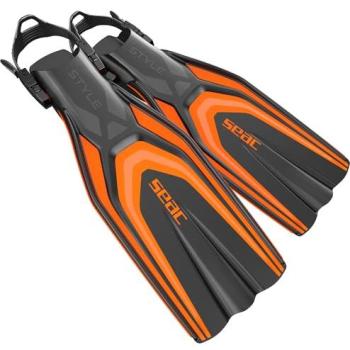 Aletas SeacStyle Naranja/Negro L‑XL – Diseño Vascular