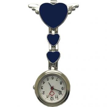 Nurse Brooch Pocket Watch Round Dial Quartz Angel Band DOD886
