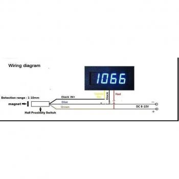 LED-Tachometer mit digitaler Anzeige für Geschwindigkeit und RPM, NPN-Sensor