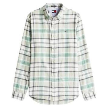 Tommy Jeans Big Check Cloudy Jade Long Sleeve Shirt Dm0dm22024 Regular Fit L