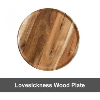 Round Wooden Tea Tray