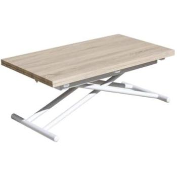 Mesa Centro Elevable FRENZY con Patas Blancas