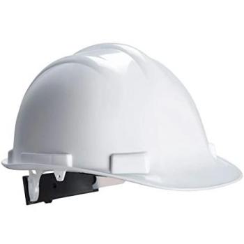 Casco di Sicurezza Portwest Expertbase a Cremaillière Bianco con 4 Punti e Riduzione Rumore 27 dB