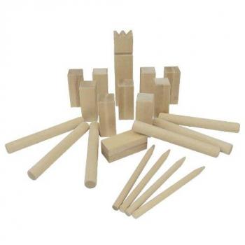 Viking Kubb Game Set 21 Pieces in Cotton Bag