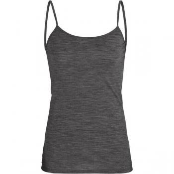 Icebreaker Gritstone Hthr Merino Top Donna Grey