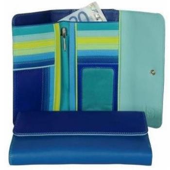 Monedero Tri-Fold mywalit con cierre exterior, Accesorio de Viaje Unisex, Azul, Talla única