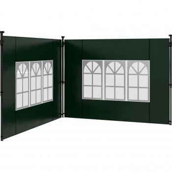Set 2 Pareti Gazebo con finestre in PE e plastica verde – Outsunny