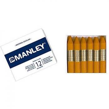 Caja 12 Ceras Manley Unicolor Ocre Madera NÂº 64