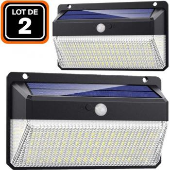 Lot de 2 Lampes Solaires avec Détecteur de Mouvement
