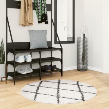 Avimac Teppich „Shaggy Modern“ – 100 cm – Creme / Schwarz