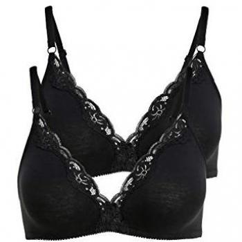 Petite fleur Bralette-BH, ohne Bügel aus Baumwolle mit Spitze