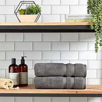 Plush Ash Grey Bath Towels by Christy