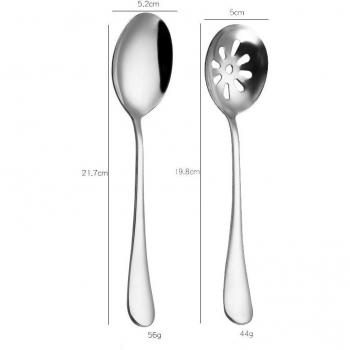 Ensemble cuillères inox décoratives 2 pièces