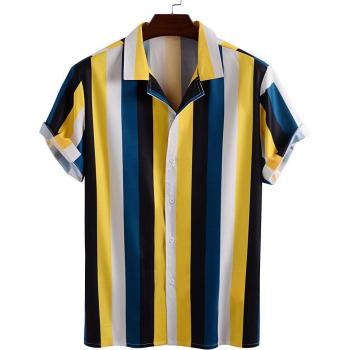 Ropa Húmeda Hombre Camiseta Tiras Vibrantes de Playa