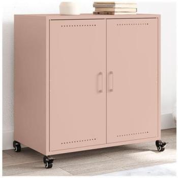 Buffet Design Élégant en Acier Rose 68,5x39x72 cm